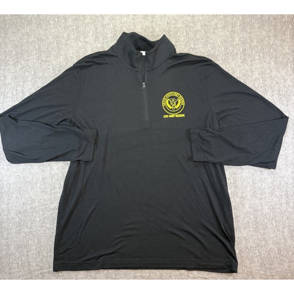 US Army Reserve Men’s 1/4 Zip-XL/Black/Stay Army Reserve/Casual/Light